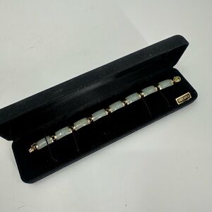 14K Jade Link Bracelet